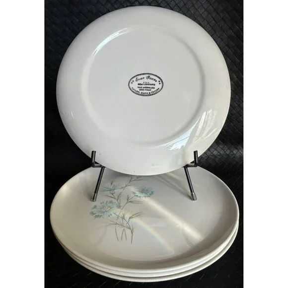 Taylor Smith Taylor Ever Yours Boutonnière Dinner Plates Set Of 4 Vintage 1962